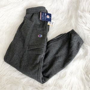 Champion Boys Jersey Jogger Grey Pants Small NEW